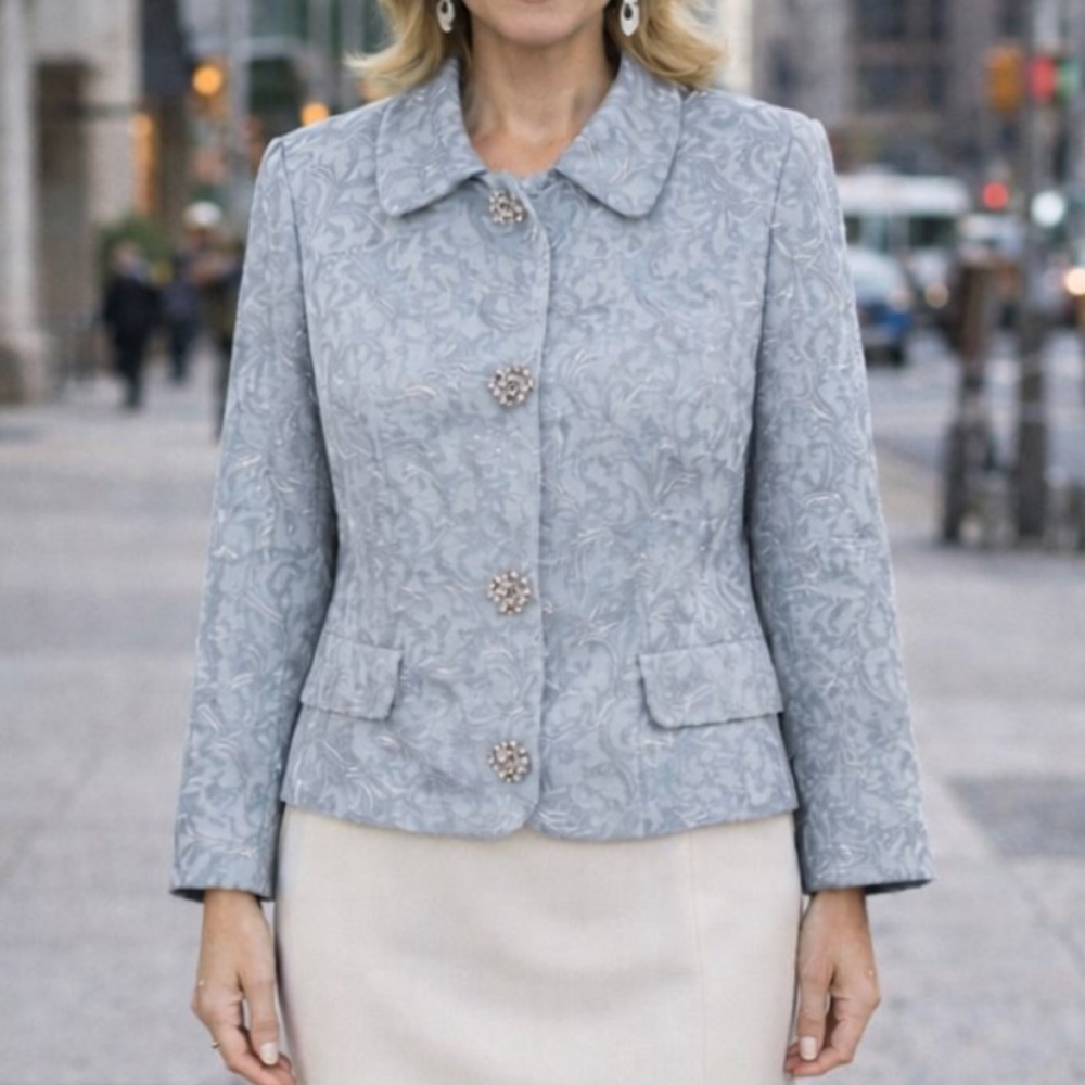 Vintage Blue Blazer Jacket